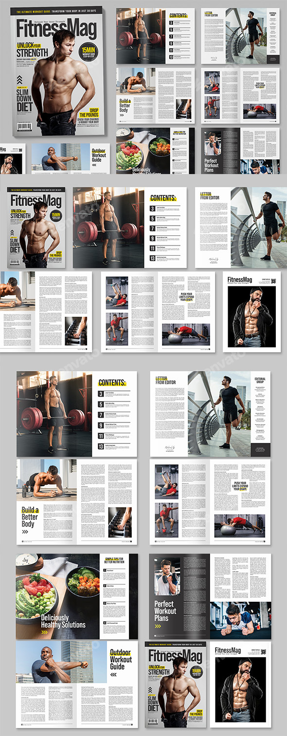 Fitness Magazine Template