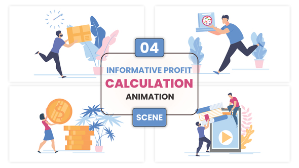 Informative Profit Calculation Animation Scene