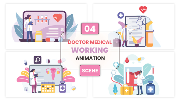 Doctor Medical Working Animation Scene