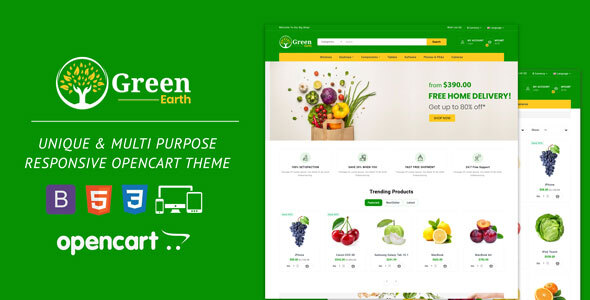 Green Earth Organic and Electronics ResponsiveTheme