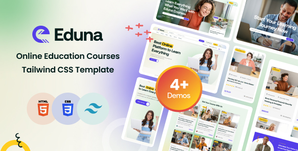 Eduna – Online Courses Tailwind CSS Template – 0 Sold!