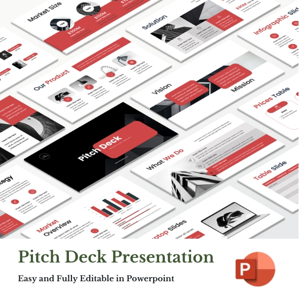 Modern Clean Pitch Deck Powerpoint Template