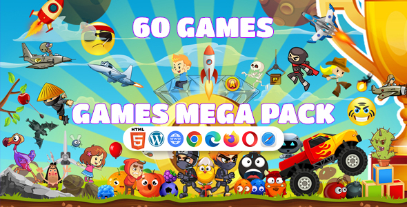 Mini Games Mega Pack (HTML5) 60 Games