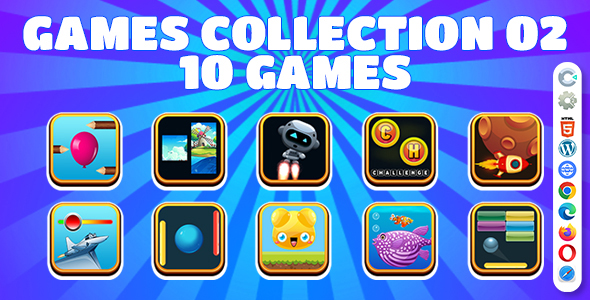 Game Collection 02 ( Construct | C3P | CAPX | HTML5 ) 10 Games