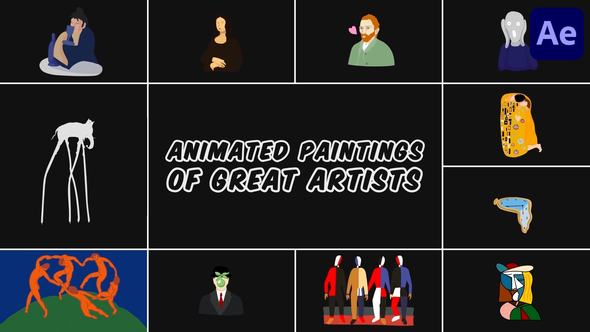 Animated Paintings of Great Artists for After Effects