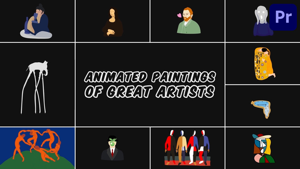 Animated Paintings of Great Artists for Premiere Pro