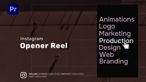 Instagram Opener Vertical Reel for Premiere Pro