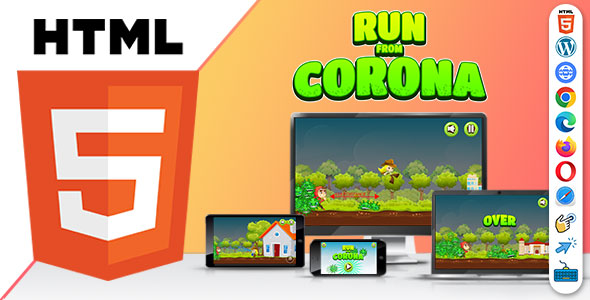 Run From Corona ( HTML5 ) Covid Game