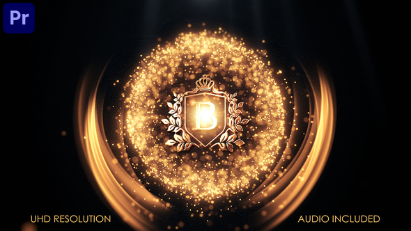 Gold Luxury Logo Intro for Premiere Pro