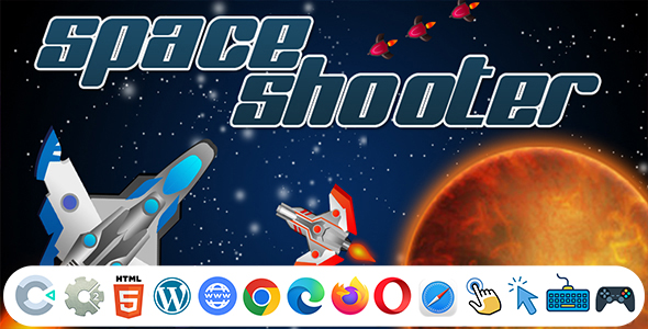 Space Shooter Game (Construct 3 | C3P | HTML5) Endless Game