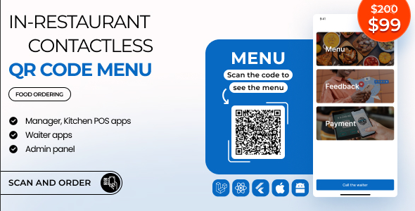 A table QR-code based contactless ordering and order management system (Admin, POS, Kitchen, Waiter)