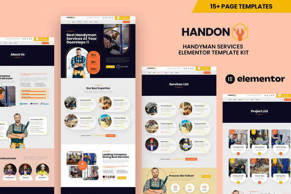 Handon - Handyman Services Elementor Template Kit