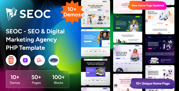 SEOC – SEO & Digital Marketing Agency PHP Template – 0 Sold!