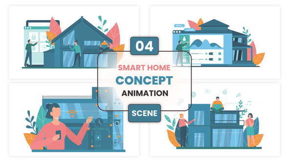 Smart Home Concept Animation Scene