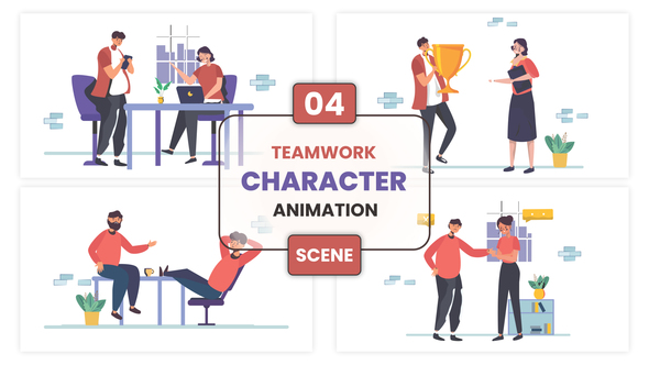 Teamwork Character Animation Scene