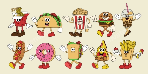 Cartoon Fast Food