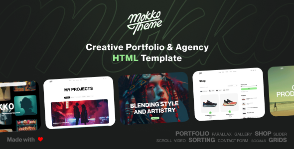 Mokko - Creative Portfolio & Agency  HTML Template