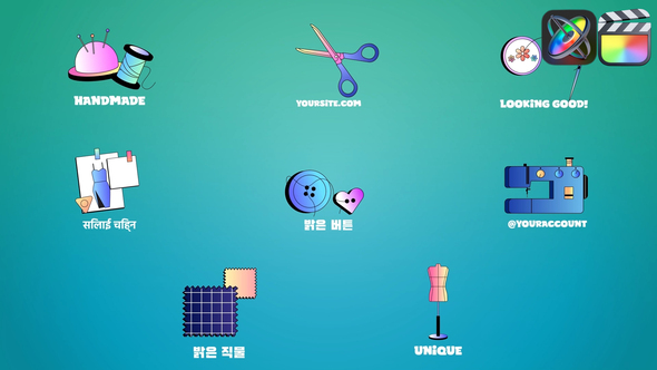 Sewing Icons And Titles for FCPX