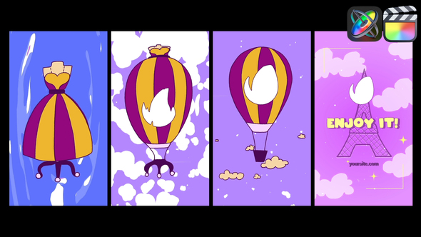 Vertical Travel Morphing Logo for FCPX alt