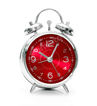 red alarm clock