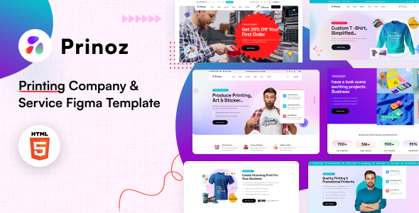 Prinoz- Printing company & Service HTML template – 0 Sold!