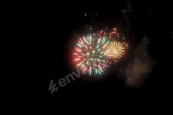 Colorful burst of fireworks.