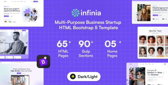 Infinia - Multipurpose Business Startup HTML Bootstrap 5 Template