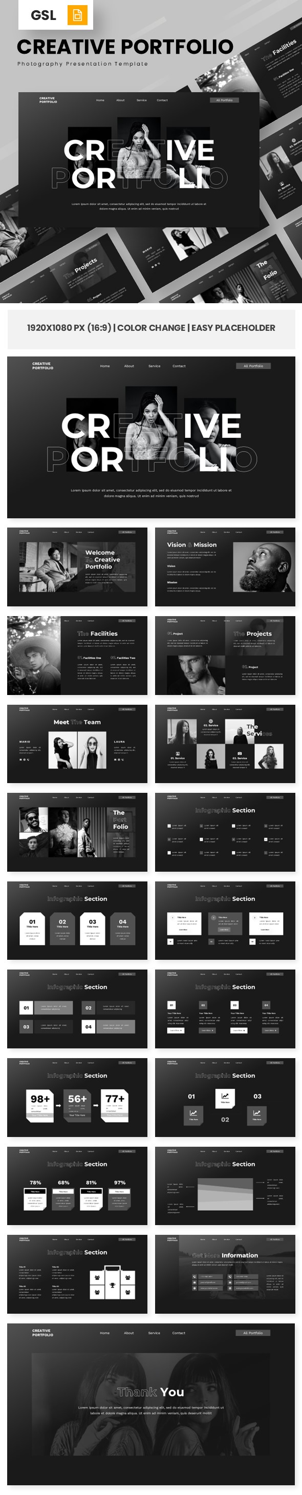 Creative Portfolio - Photography Google Slide Templates