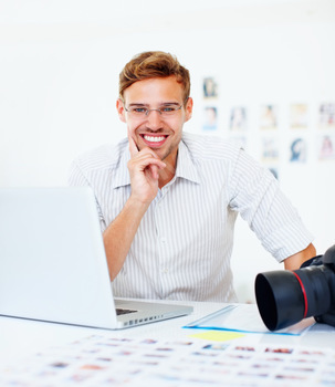 Smiling photographer