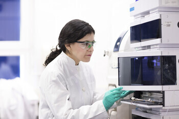 Scientist conducting research in a lab