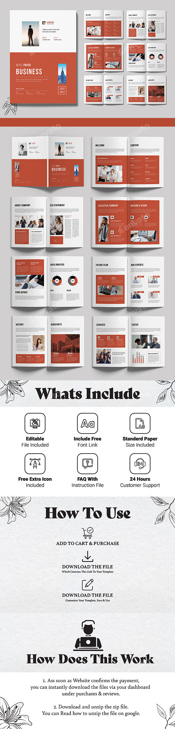 White Paper Layout Design Template