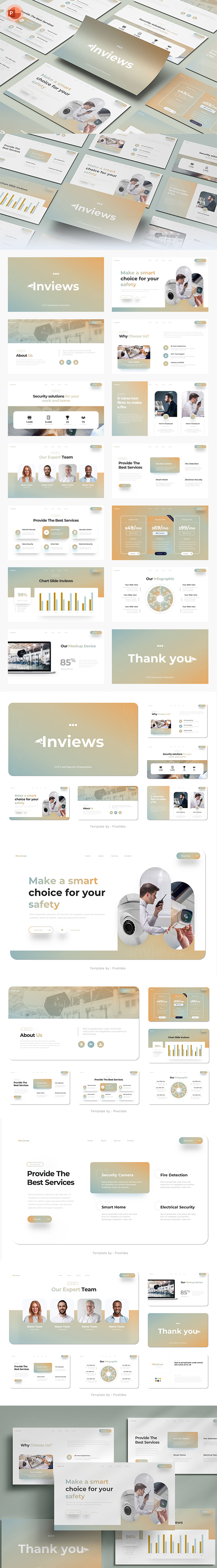 Inviews - CCTV & Security PowerPoint Presentation Template