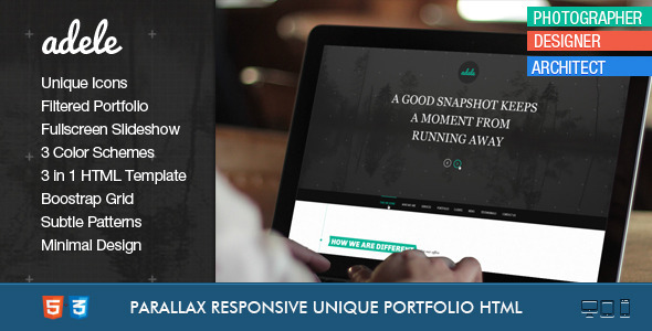 Adele - Boostrap Responsive & Clean HTML5 Template