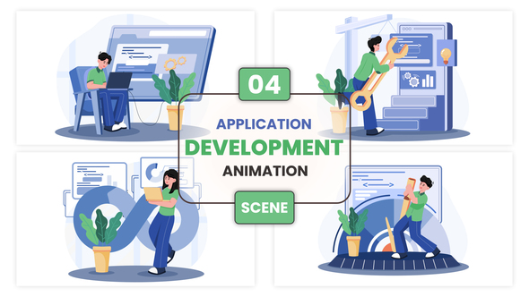 Application Development Illustration Animation Scene