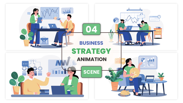 Business Strategy Animation Scene