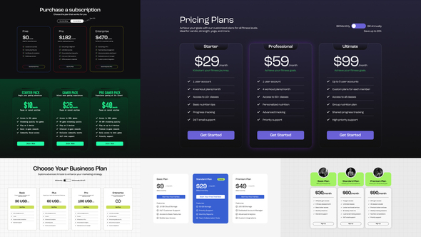 Modern Pricing Table Template