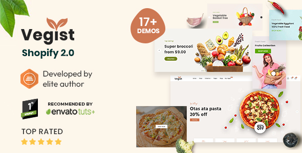 Vegist - The  Vegetables, Supermarket & Organic Food eCommerce Shopify Theme