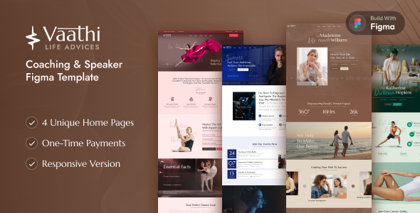 Vaathi - Life Coach & Speaker Figma Template