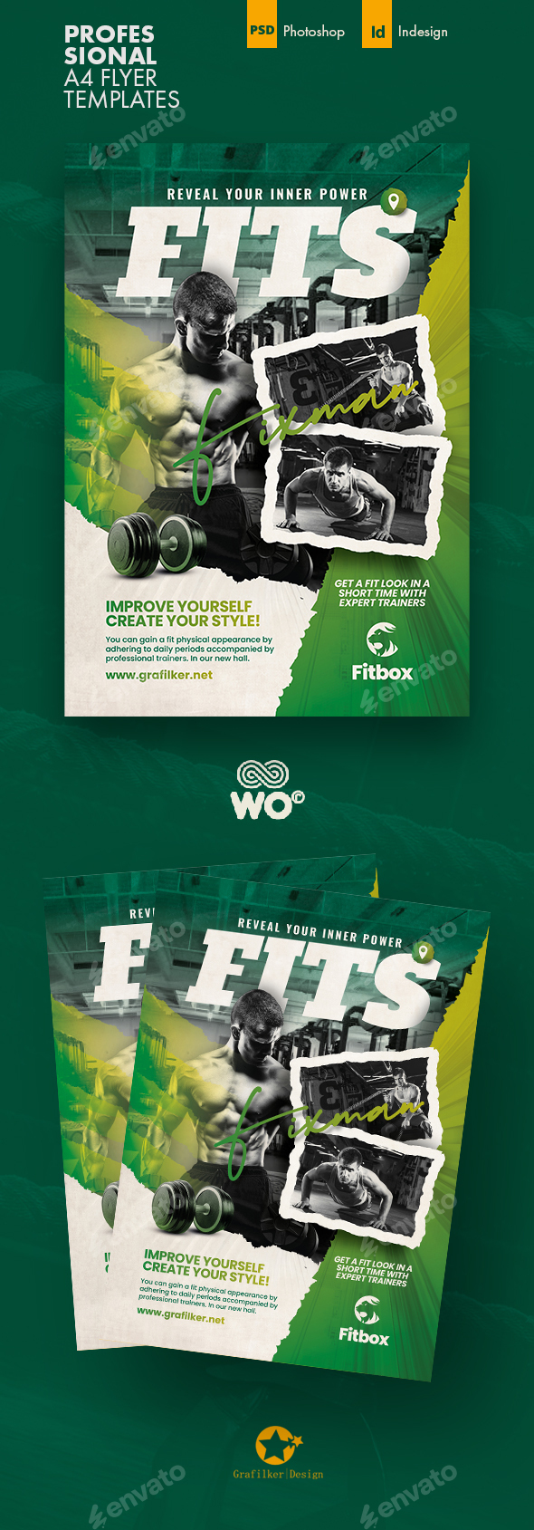 Fitness Trainer Flyer Templates