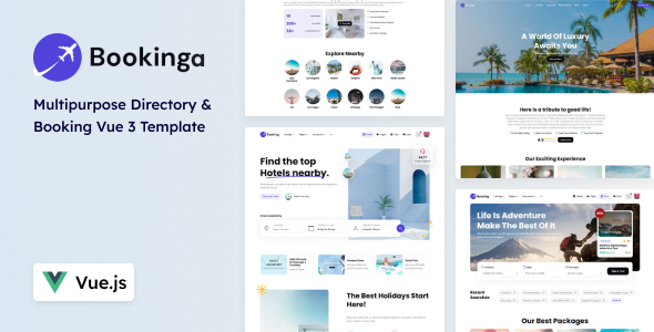 Bookinga - Multipurpose Vue Booking and Directory Template