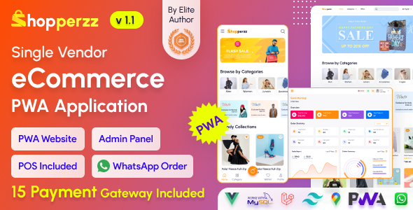 Shopperzz - PWA eCommerce CMS with POS & WhatsApp Ordering | Inventory Management