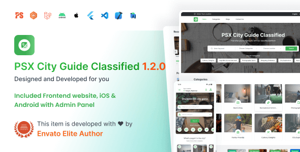 City Guide : Complete Directory Listing Platform (Frontend, Mobile App with Admin Panel) 1.2.0