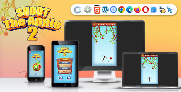 Shoot The Apple 2 (Construct | C3P | HTML5) Fun Game