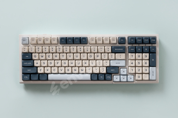 Modern mechanical keyboard. Minimal style and design keyboard. Custom build keyboard.