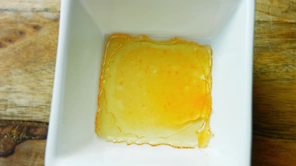 Caramel in a Square Bowl