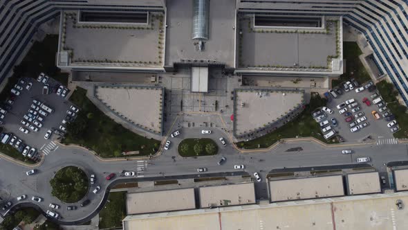 Vehicles and Pedestrians at Hospital Entrance