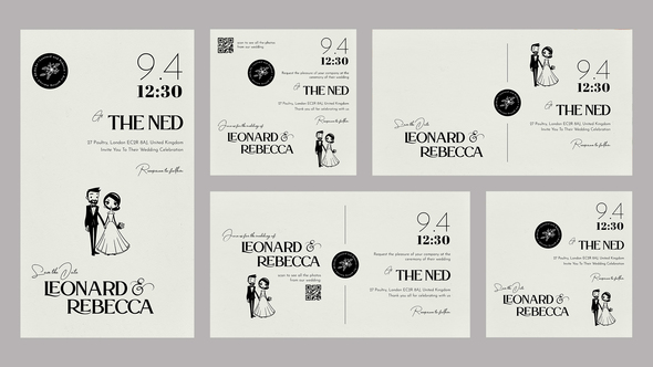 Hogan Modern Wedding Invitation alt