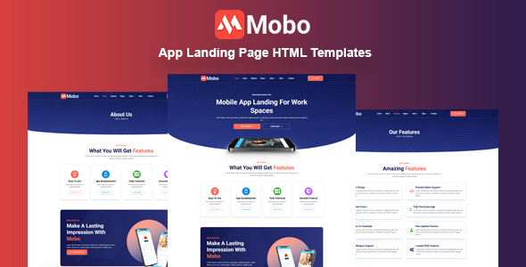 Mobo - App Landing Page HTML Templates