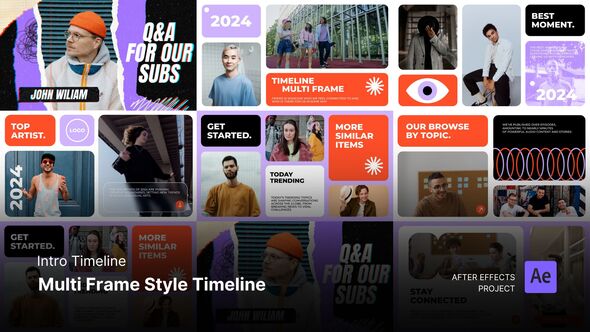 Intro/Opening - Timeline - Multi Frame Style After Effects Project Files