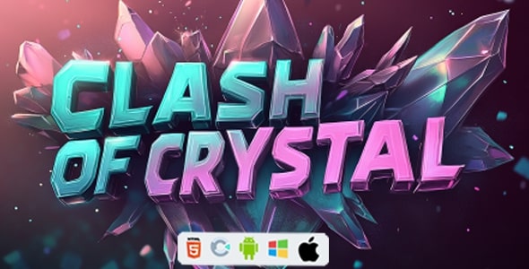 Clash Of Crystal - HTML5 Game (Construct 3) + Admob